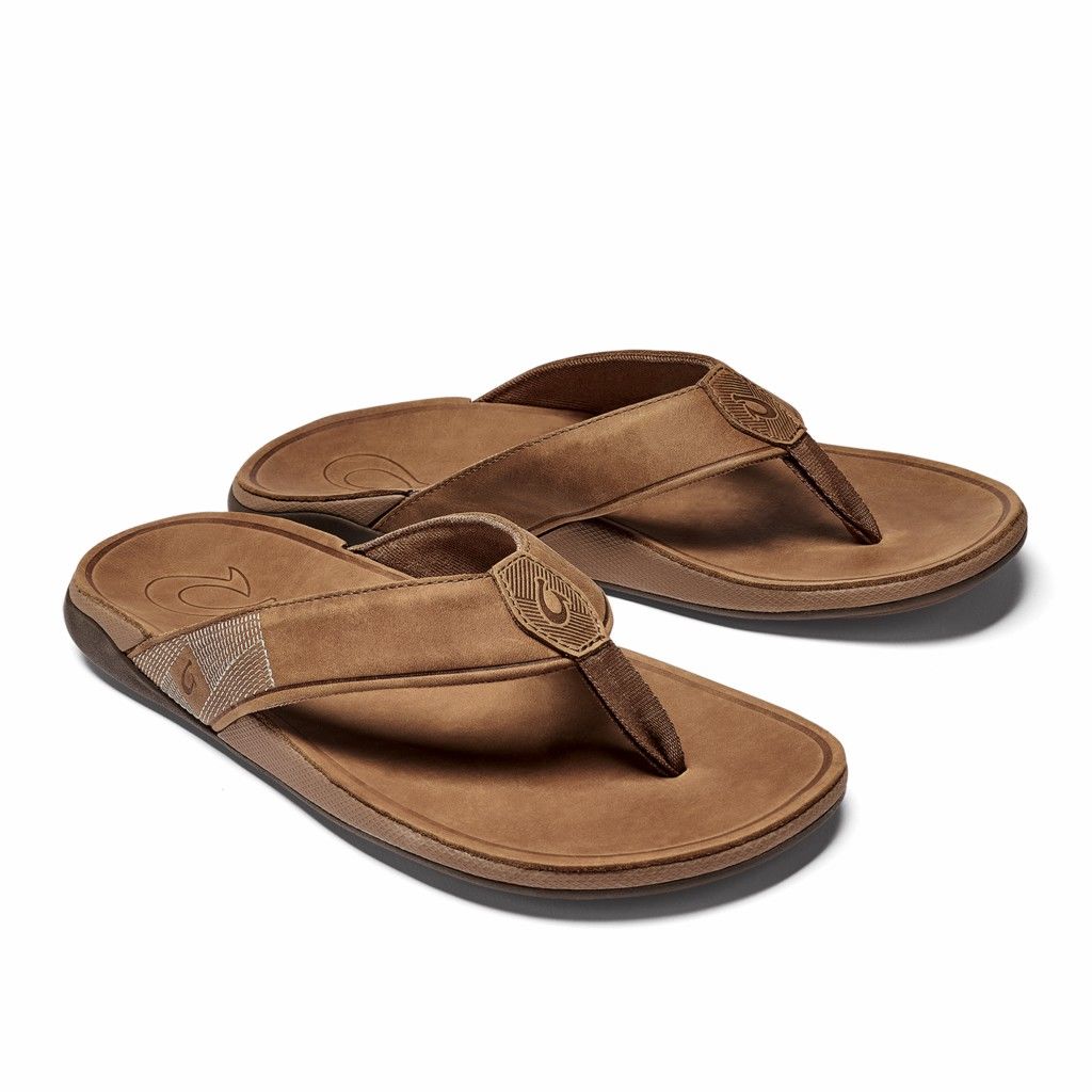 Sandalias Olukai Tuahine - Chanclas Hombre Cafes 20283-450